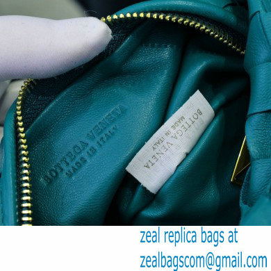 Bottega Veneta Rounded Mini BV Jodie Hobo Bag in Woven Leather Turquoise Blue 2021