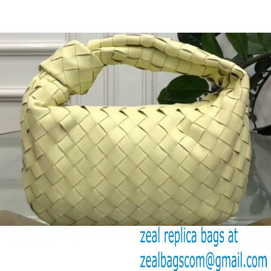 Bottega Veneta Rounded Mini BV Jodie Hobo Bag in Woven Leather Yellow 2020 - Click Image to Close