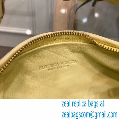 Bottega Veneta Rounded Mini BV Jodie Hobo Bag in Woven Leather Yellow 2020