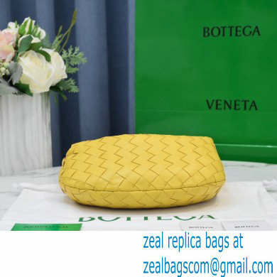 Bottega Veneta Rounded Mini BV Jodie Hobo Bag in Woven Leather Yellow 2021 - Click Image to Close