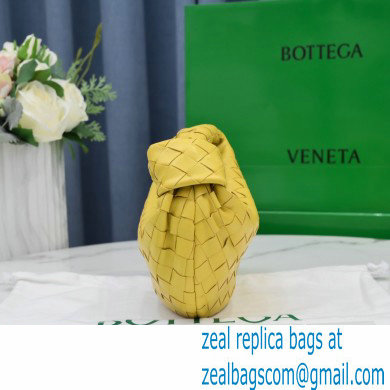 Bottega Veneta Rounded Mini BV Jodie Hobo Bag in Woven Leather Yellow 2021 - Click Image to Close