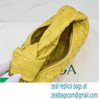 Bottega Veneta Rounded Mini BV Jodie Hobo Bag in Woven Leather Yellow 2021 - Click Image to Close