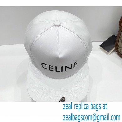 Celine Baseball Cap Hat White 2021