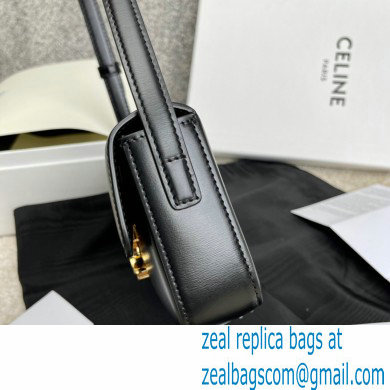 Celine Triomphe Shoulder Bag in Shiny Calfskin Black 2021 - Click Image to Close
