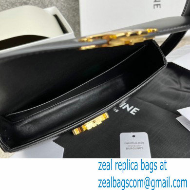 Celine Triomphe Shoulder Bag in Shiny Calfskin Black 2021