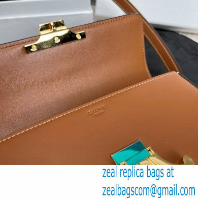 Celine Triomphe Shoulder Bag in Shiny Calfskin Brown 2021