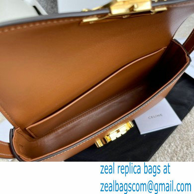 Celine Triomphe Shoulder Bag in Shiny Calfskin Brown 2021