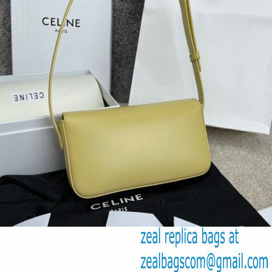 Celine Triomphe Shoulder Bag in Shiny Calfskin Light Yellow 2021