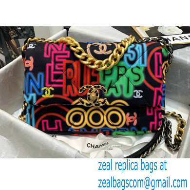 Chanel 19 Small Flap Bag AS1160 Printed Fabric 2021