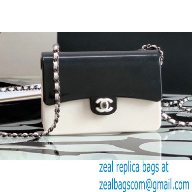Chanel Acrylic Mini Flap Bag Black/White 2021