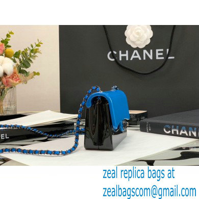 Chanel Acrylic Mini Flap Bag Blue/Black 2021
