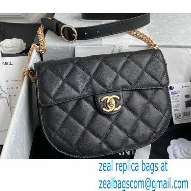 Chanel Calfskin Small Messenger Bag AS2485 Black 2021