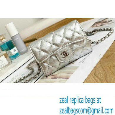 Chanel Classic Belt Bag AP1983 Metallic Silver 2021