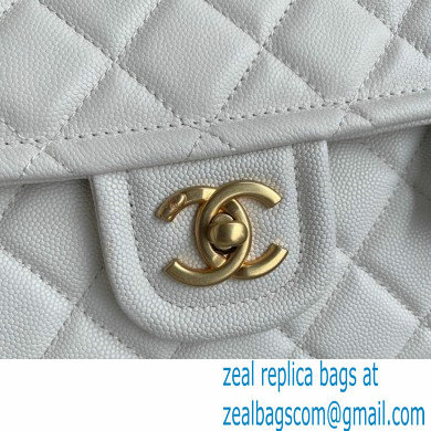 Chanel Grained Calfskin Large Flap Bag AS2358 White 2021