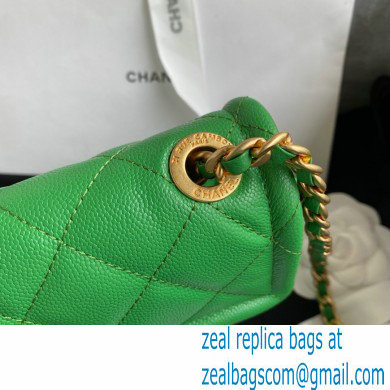 Chanel Grained Calfskin Mini Square Flap Bag AS2356 Green 2021