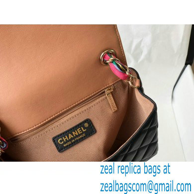 Chanel Lambskin Mixed Fibers Flap Bag AS2411 Black 2021 - Click Image to Close