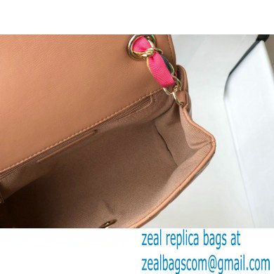 Chanel Lambskin Mixed Fibers Flap Bag AS2411 Caramel 2021