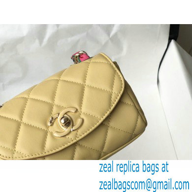 Chanel Lambskin Mixed Fibers Small Flap Bag AS2369 Yellow 2021