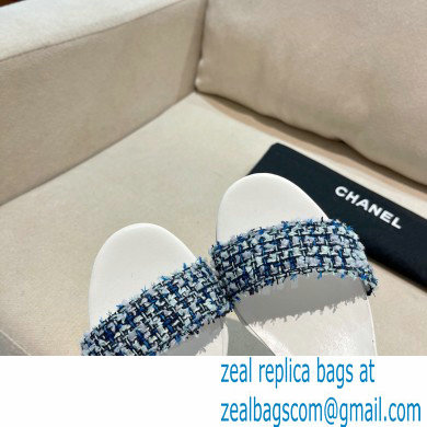 Chanel Pearl Heel Sandals Tweed 05 2021