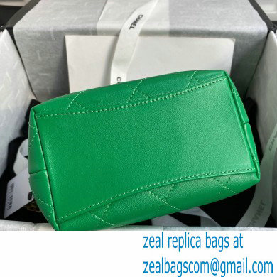 Chanel Resin Chain Lambskin Drawstring Bucket Bag AS2381 Green 2021 - Click Image to Close