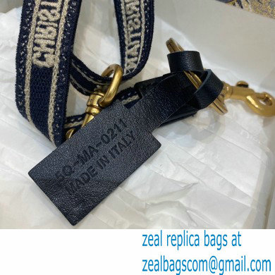 Christian Dior Embroidery Adjustable Micro Shoulder Strap Dark Blue 2021 - Click Image to Close