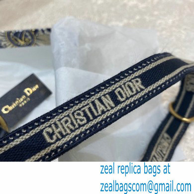 Christian Dior Embroidery Adjustable Micro Shoulder Strap Dark Blue 2021 - Click Image to Close