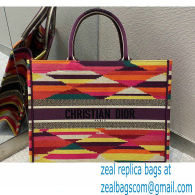 Dior Book Tote Bag in Multicolor Embroidery 2021 - Click Image to Close