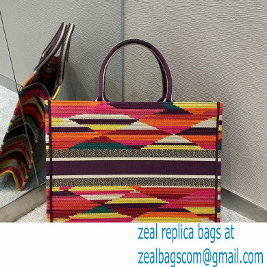 Dior Book Tote Bag in Multicolor Embroidery 2021