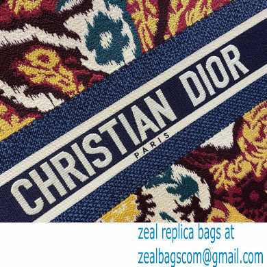 Dior Book Tote Bag in Multicolor Paisley Embroidery Blue 2021 - Click Image to Close