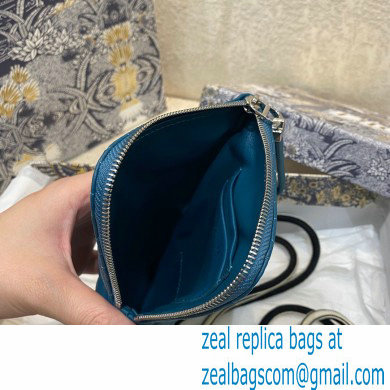 Dior Caro Multifunctional Pouch Bag in Cannage Supple Calfskin Deep Ocean Blue 2021 - Click Image to Close