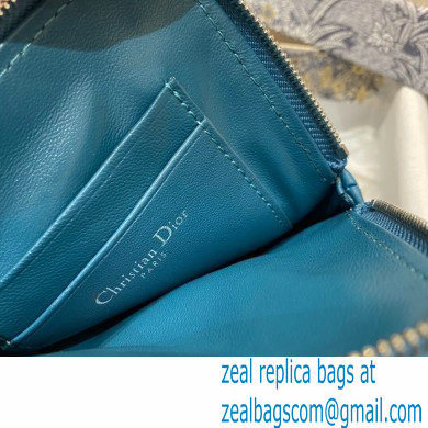 Dior Caro Multifunctional Pouch Bag in Cannage Supple Calfskin Deep Ocean Blue 2021