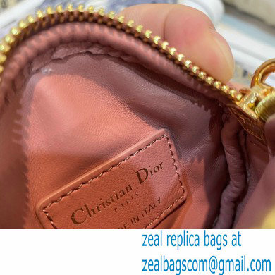 Dior Detachable Caro Round Coin Purse in Cannage Supple Calfskin Dark Nude 2021 - Click Image to Close