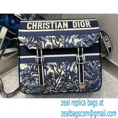 Dior Diorcamp Bag in Blue Palms Embroidery 2021