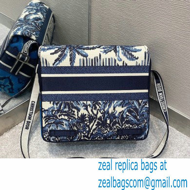 Dior Diorcamp Bag in Blue Palms Embroidery 2021