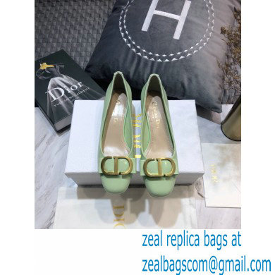 Dior Heel 3.5cm 30 Montaigne Pumps Calfskin Light Green 2021 - Click Image to Close