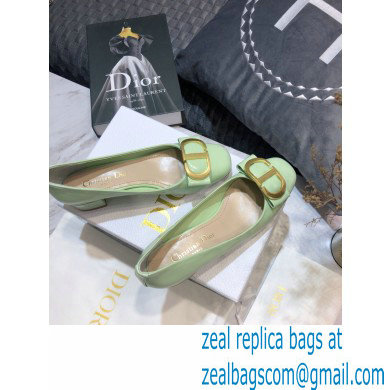 Dior Heel 3.5cm 30 Montaigne Pumps Calfskin Light Green 2021 - Click Image to Close