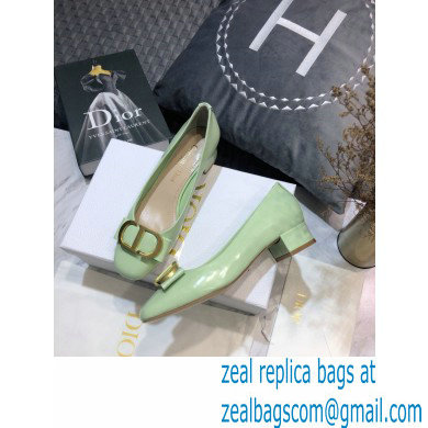 Dior Heel 3.5cm 30 Montaigne Pumps Calfskin Light Green 2021 - Click Image to Close