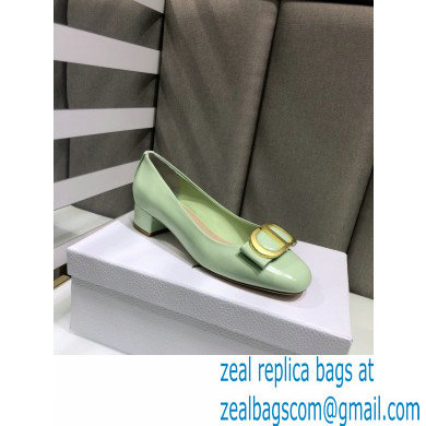 Dior Heel 3.5cm 30 Montaigne Pumps Calfskin Light Green 2021