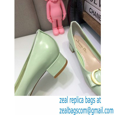 Dior Heel 3.5cm 30 Montaigne Pumps Calfskin Light Green 2021
