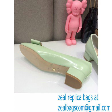 Dior Heel 3.5cm 30 Montaigne Pumps Calfskin Light Green 2021