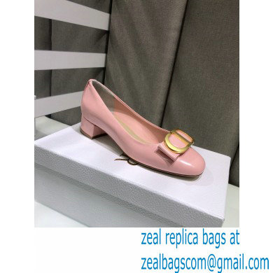 Dior Heel 3.5cm 30 Montaigne Pumps Calfskin Pink 2021 - Click Image to Close