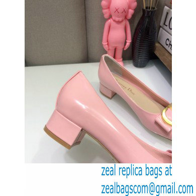 Dior Heel 3.5cm 30 Montaigne Pumps Calfskin Pink 2021 - Click Image to Close