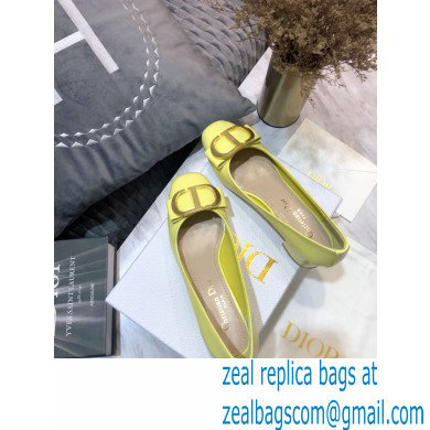 Dior Heel 3.5cm 30 Montaigne Pumps Calfskin Yellow 2021 - Click Image to Close