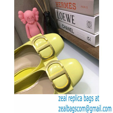 Dior Heel 3.5cm 30 Montaigne Pumps Calfskin Yellow 2021