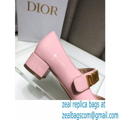 Dior Heel 3cm Baby-D Ballet Pumps Patent Pink 2021 - Click Image to Close