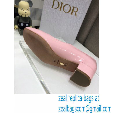 Dior Heel 3cm Baby-D Ballet Pumps Patent Pink 2021