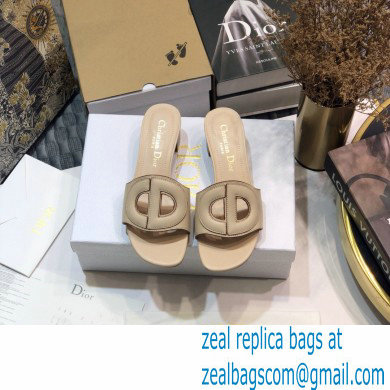 Dior Heel 4.5cm D-Club Mules in Calfskin Beige 2021