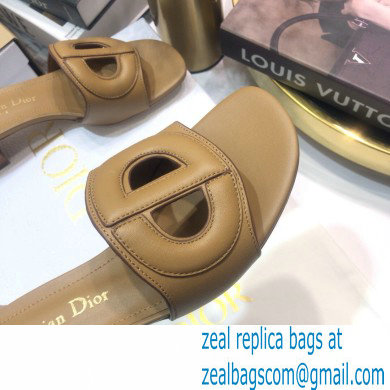 Dior Heel 4.5cm D-Club Mules in Calfskin Camel 2021