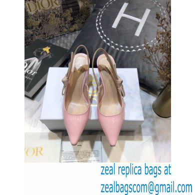 Dior Heel 6.5cm J'Adior Slingback Pumps Patent Calfskin Pink 2021