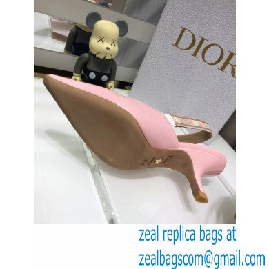 Dior Heel 6.5cm J'Adior Slingback Pumps Patent Calfskin Pink 2021